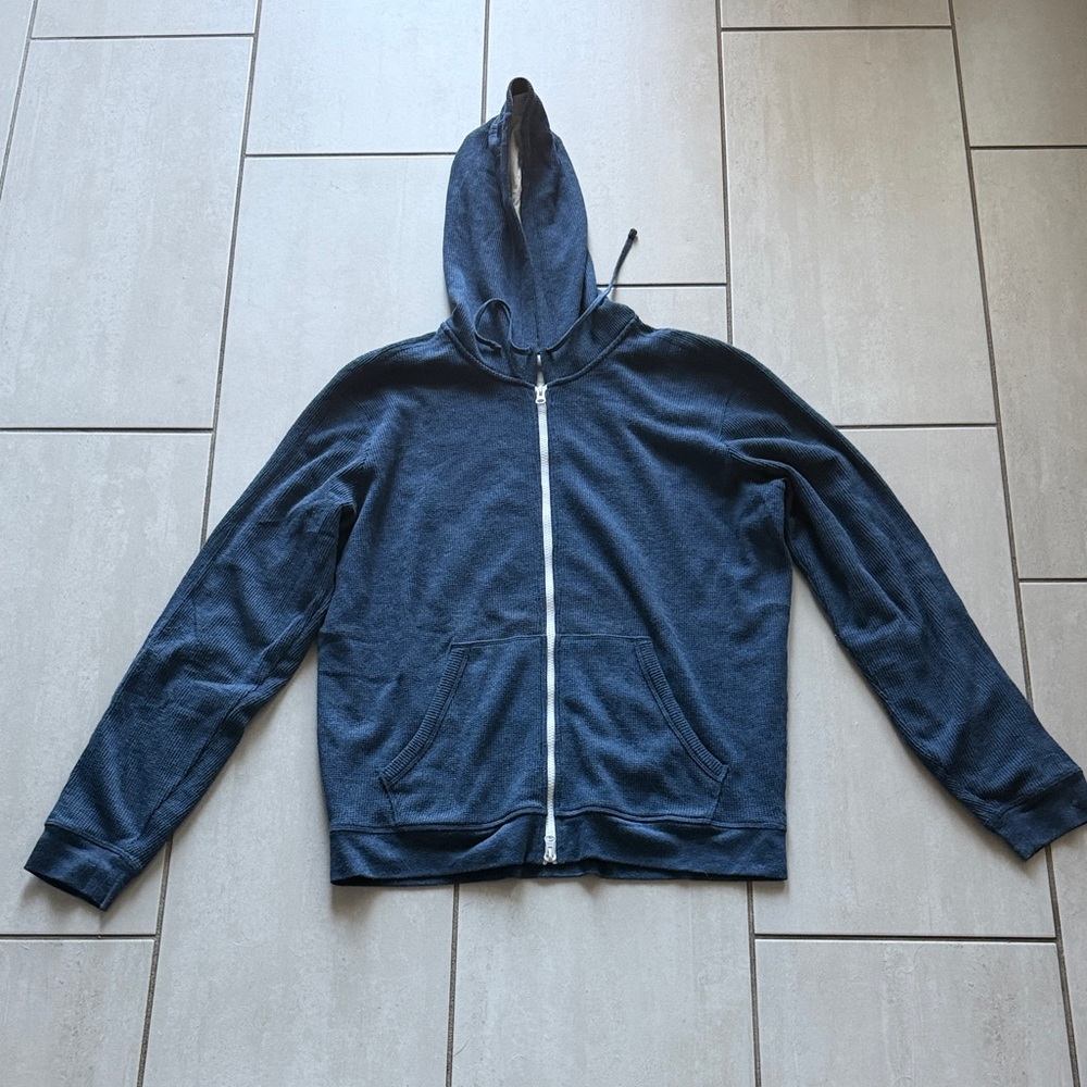 Vince Dark Blue Zip-Up Sweater